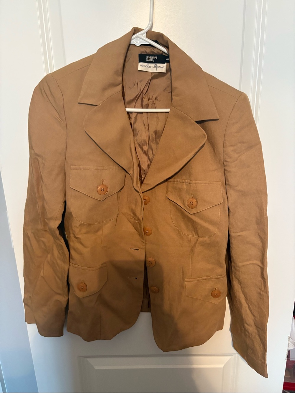 Philippe Adec Camel/Tan Lightweight Lined Jacket